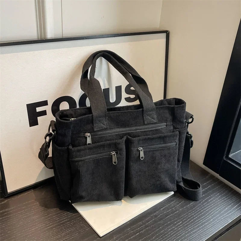 Vintage Canvas Shoulder Bag for Men & Women – Spacious, Durable & Practical Crossbody Messenger Bag