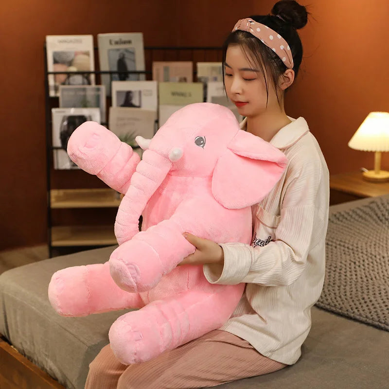 Soft Plush Elephant Toy – Safe, Cuddly & Colorful Nursery Decor