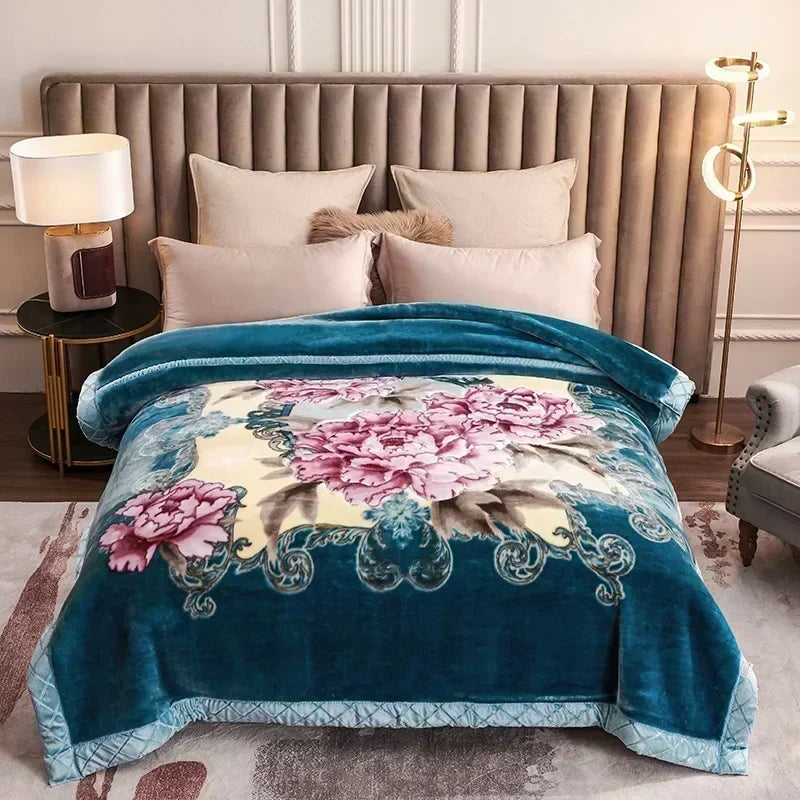 Luxury Winter Blanket – Extra Thick Fleece Throw with Classic Timeless Design