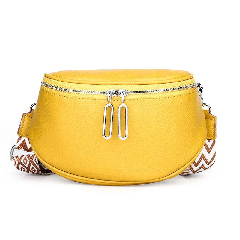 Elegant Crossbody Waist Bag with Wide Strap | Luxury Convertible Hip & Shoulder Bag