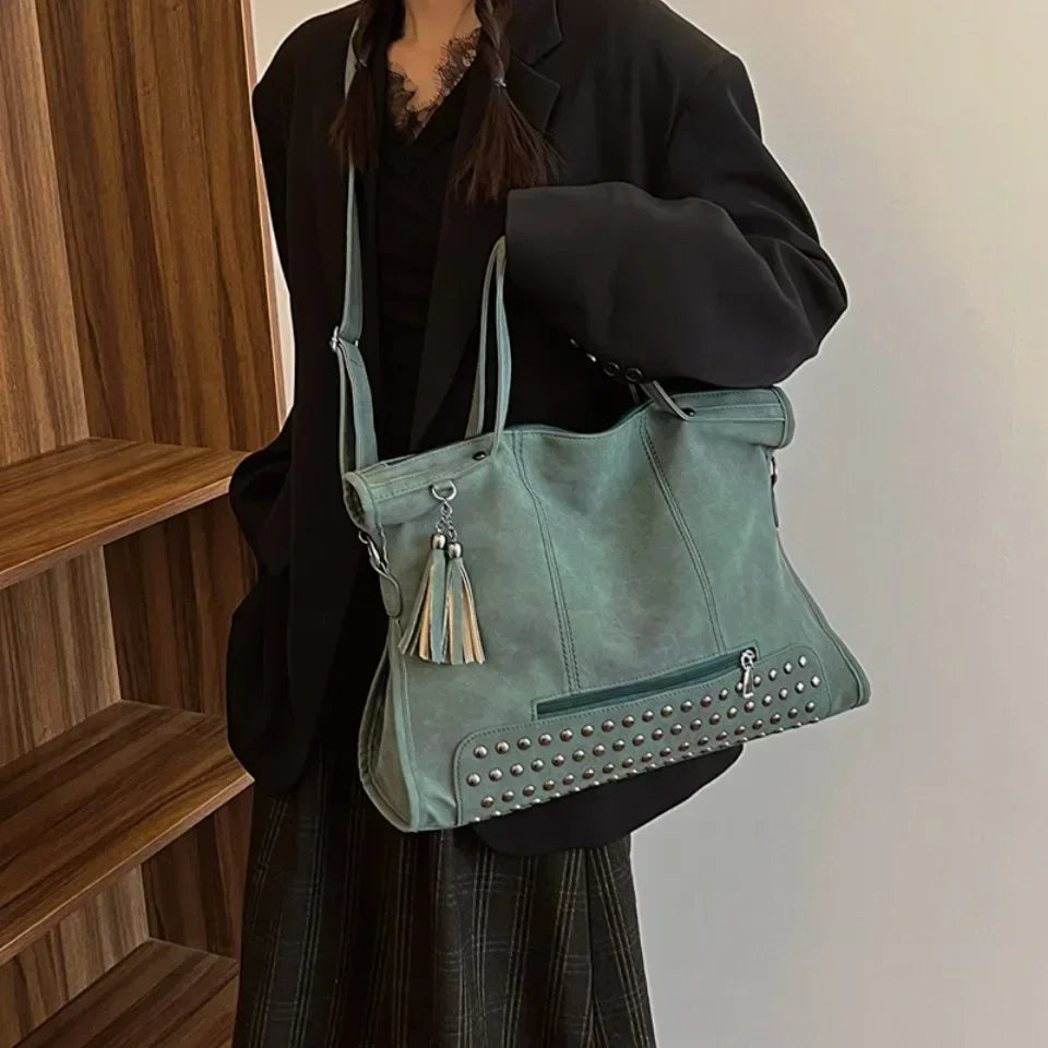 Women’s Large Faux Leather Tote Bag | Spacious Shoulder / Handbag for Work & Daily Use