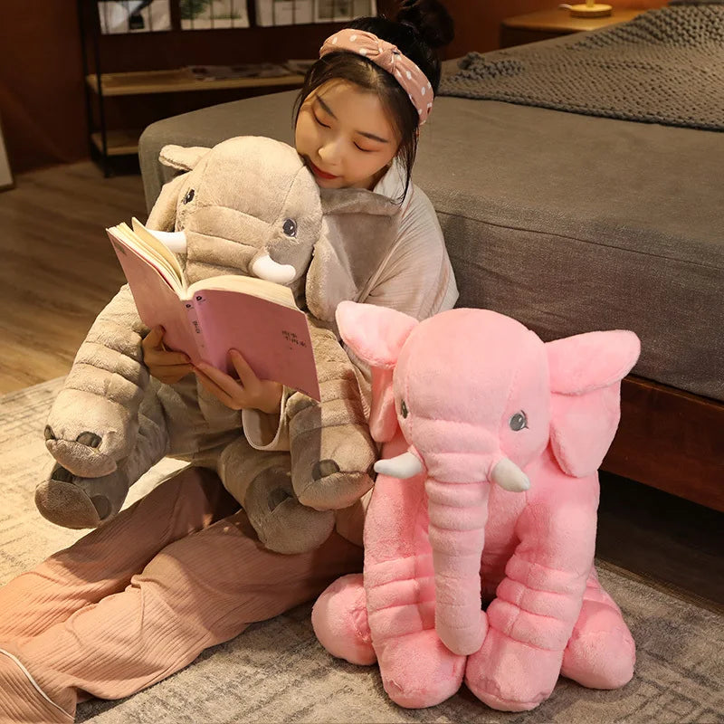 Soft Plush Elephant Toy – Safe, Cuddly & Colorful Nursery Decor