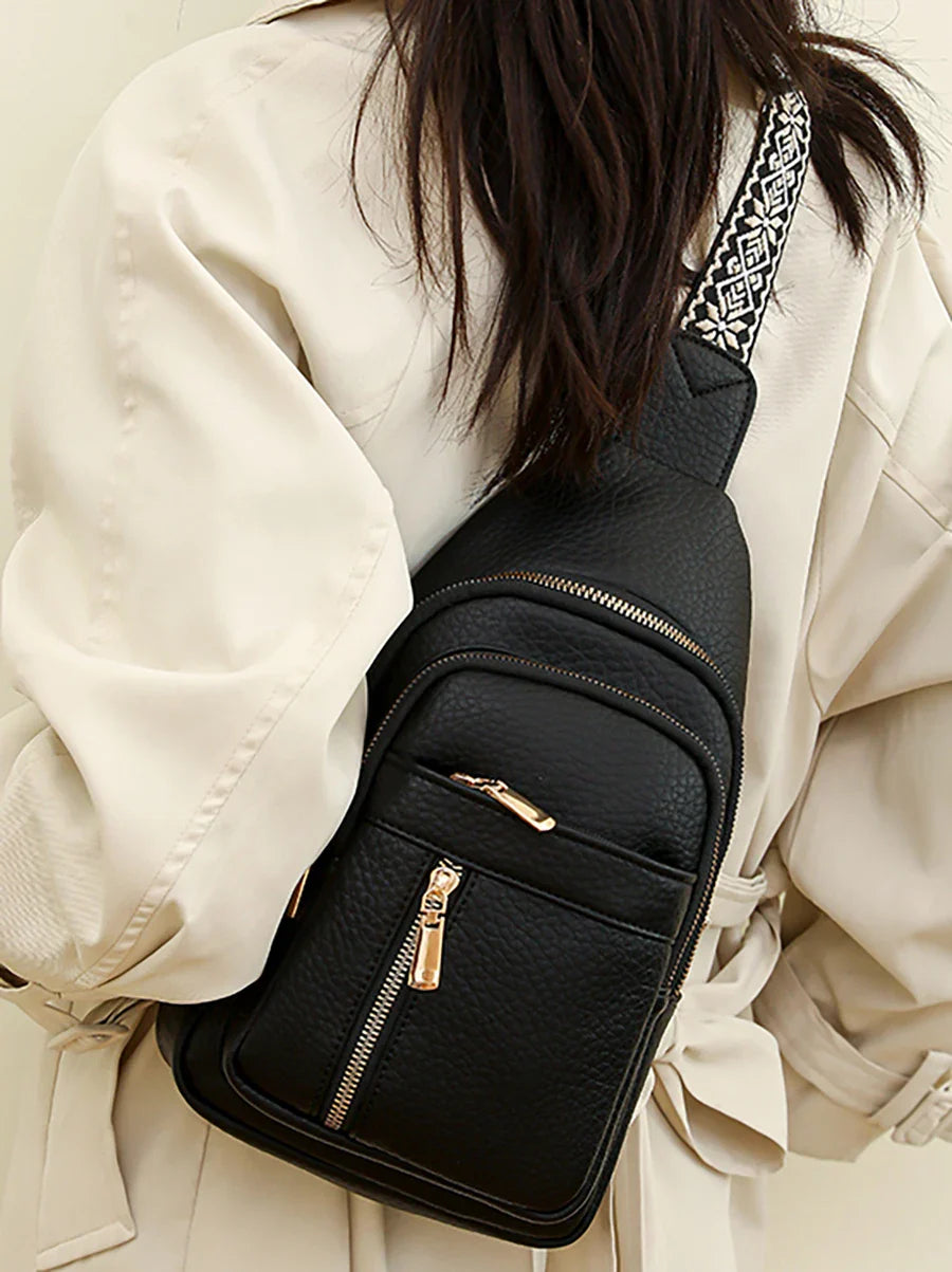 Trendy Crossbody Sling Bag – Adjustable Strap, Multiple Pockets, Stylish & Practical
