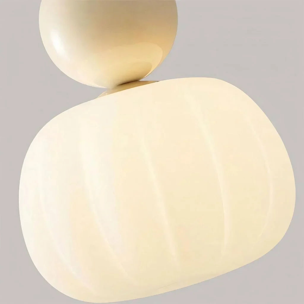 Art Deco Pendant Light – Cream G9 Hanging Lamp with Adjustable Cable