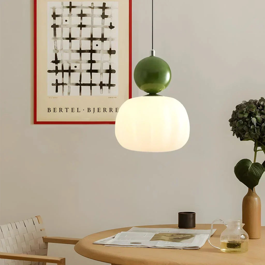 Art Deco Pendant Light – Cream G9 Hanging Lamp with Adjustable Cable
