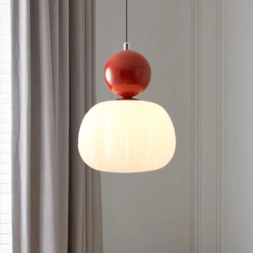 Art Deco Pendant Light – Cream G9 Hanging Lamp with Adjustable Cable
