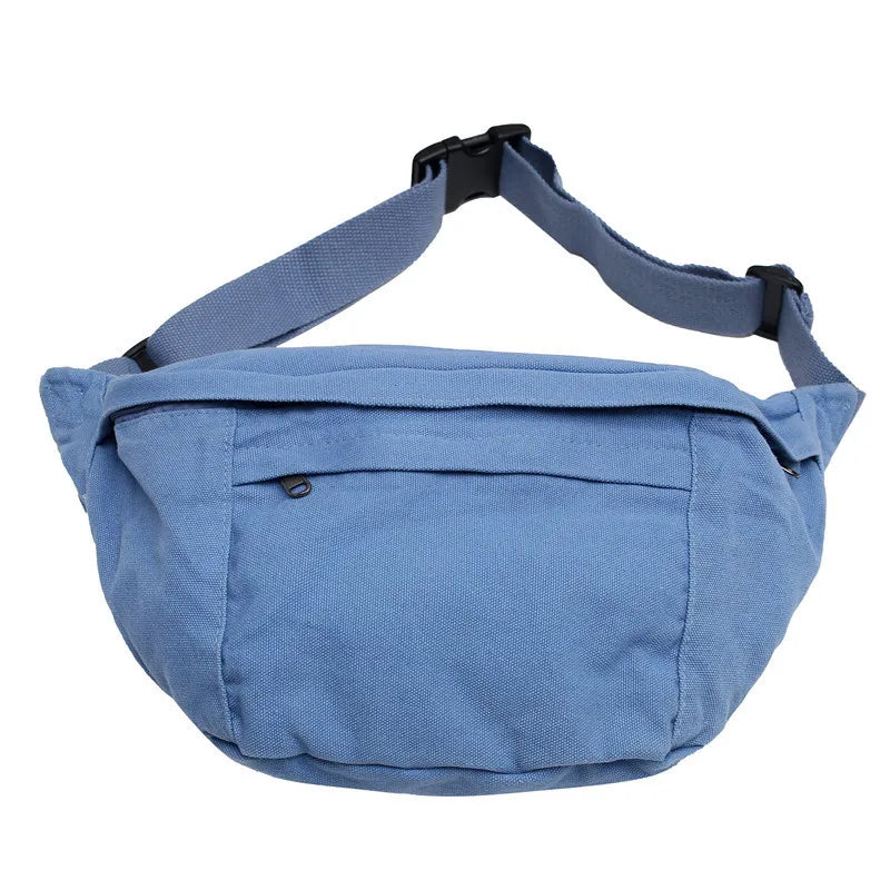 Unisex XL Canvas Crossbody Bag – Adjustable Strap, Large Capacity for Travel, Festivals & Daily Use