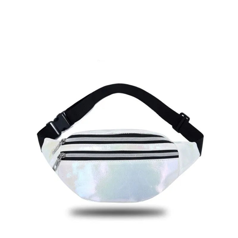Holographic Crossbody Hip Bag – Trendy Festival Waist Pack with Adjustable Strap