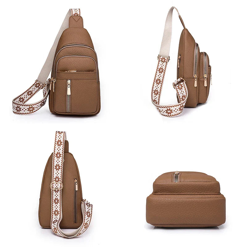 Trendy Crossbody Sling Bag – Adjustable Strap, Multiple Pockets, Stylish & Practical