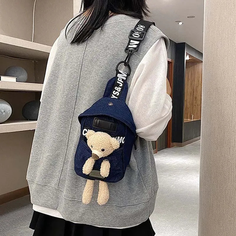 Teddy Mini Crossbody Bag – Cute & Practical Plush Small Shoulder Bag