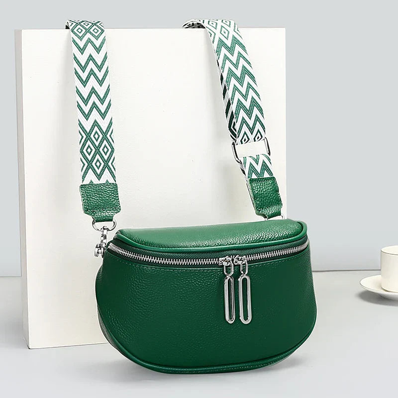 Elegant Crossbody Waist Bag with Wide Strap | Luxury Convertible Hip & Shoulder Bag
