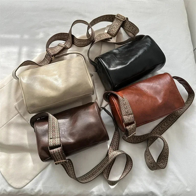 Stylish Leather Shoulder Bag with Braided Strap – Durable, Comfortable, and Spacious
