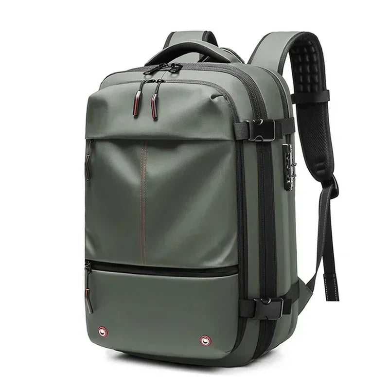 Waterproof Anti-Theft Laptop Travel Backpack – 40L Carry-On Bag with USB Port & TSA Lock