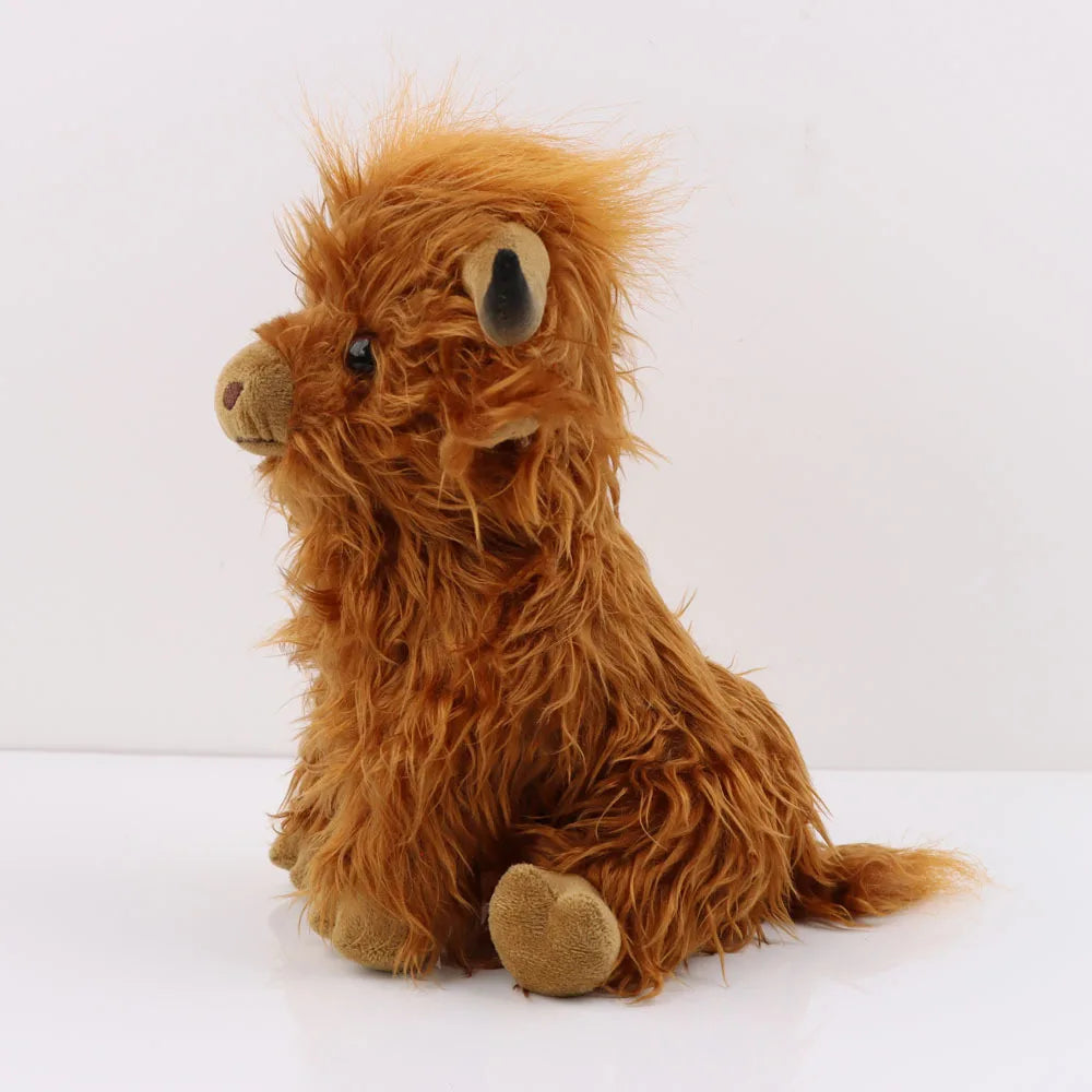 Highland Cow Plush Toy – Realistic 29 cm Soft & Fluffy Stuffed Animal – Ideal Gift for Kids & Adults