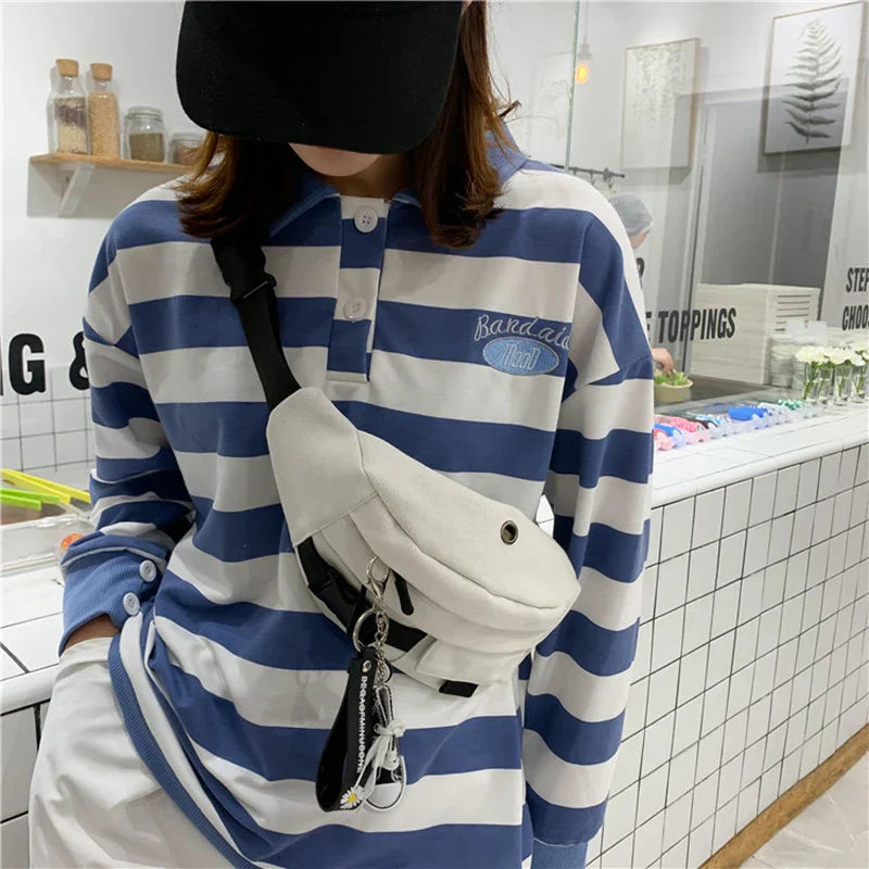 Trendy Crossbody & Waist Bag with Keychain ‒ Spacious Adjustable Strap Hip & Shoulder Bag