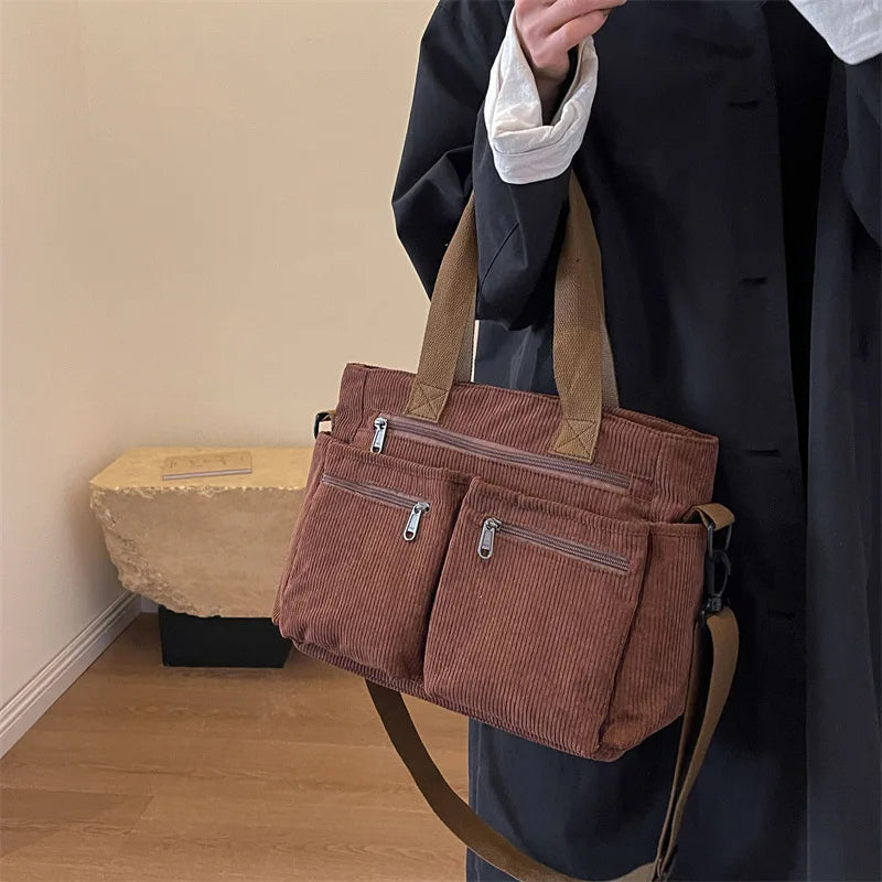Vintage Canvas Shoulder Bag for Men & Women – Spacious, Durable & Practical Crossbody Messenger Bag