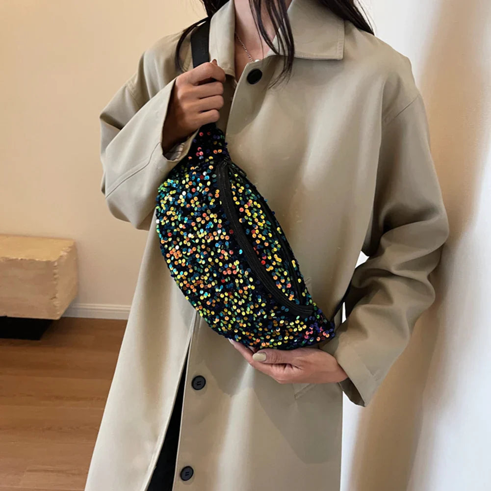 Trendy Crossbody Fanny Pack with Vibrant Print – Adjustable Waist Bag for Daily Use & Festivals