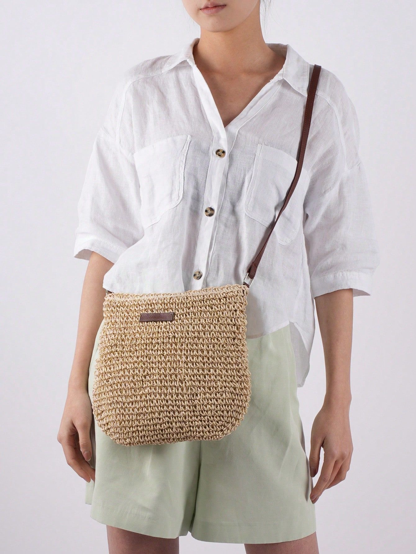 Handwoven Rattan Shoulder Bag – Lightweight, Stylish & Perfect for Summer