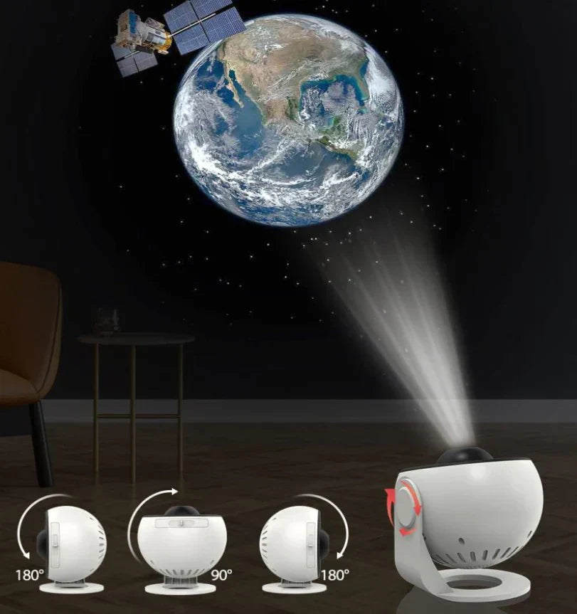 12-Slide LED Galaxy Projector – Rotating Starry Night Lamp for Kids & Adults