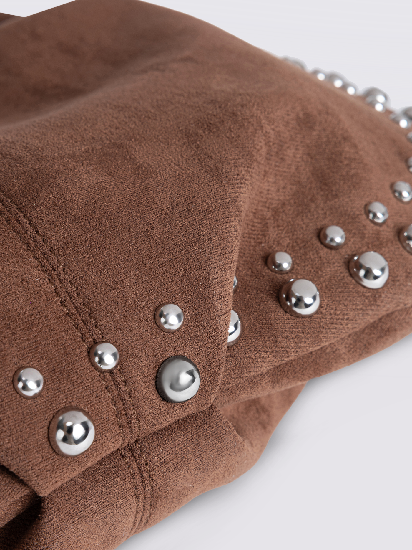 Black Vegan Leather Shoulder Bag with Studs – Bold & Stylish