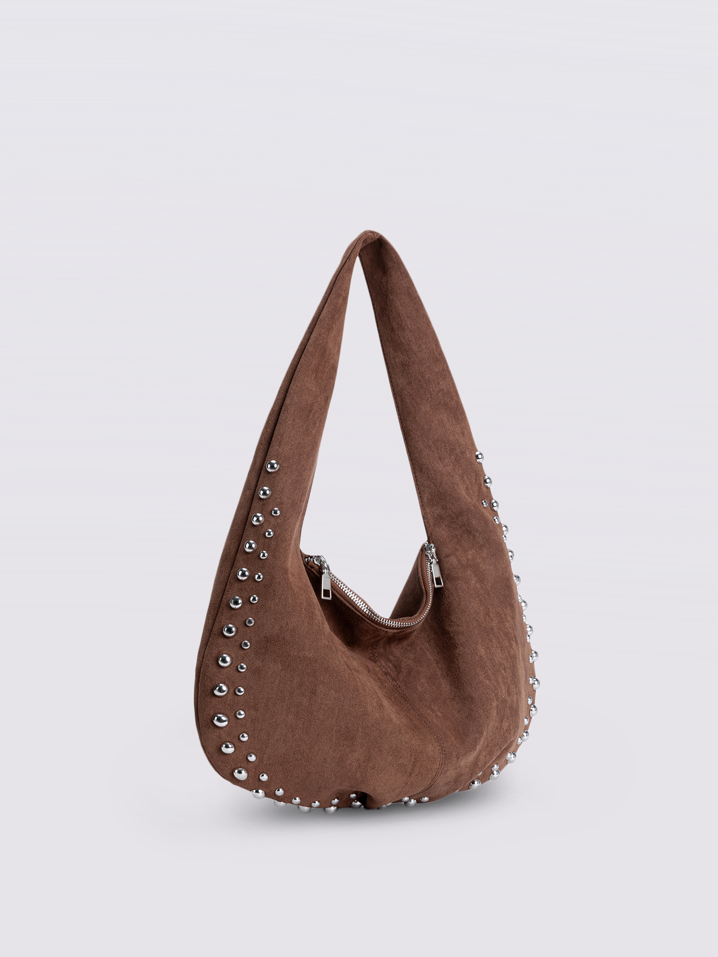 Black Vegan Leather Shoulder Bag with Studs – Bold & Stylish