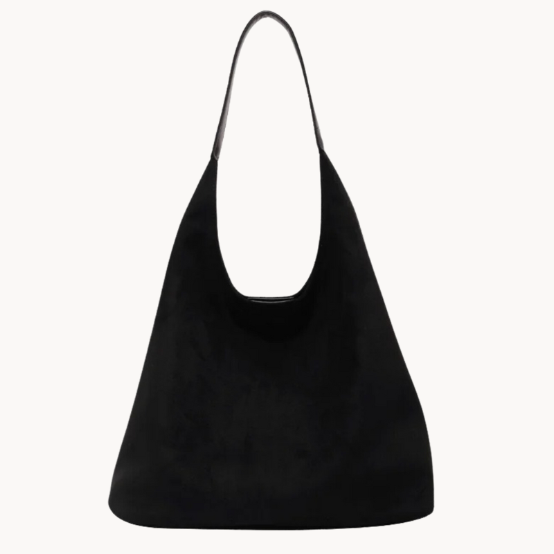 Elegant Faux Suede Shoulder Bag – Lightweight Spacious Handbag for Women