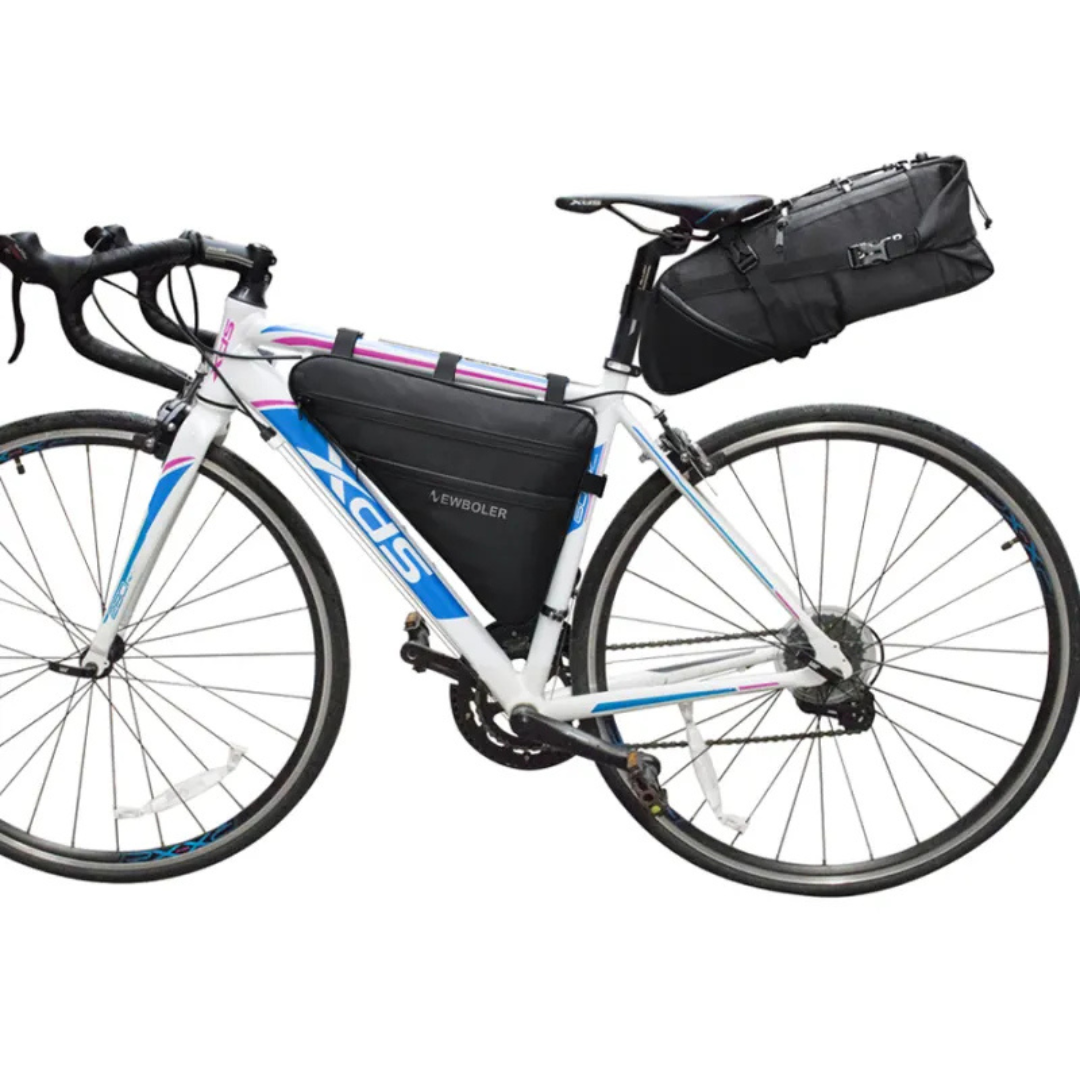 Waterproof Bike Frame Bag – Slim Triangle Pouch with Zipper & Large Storage Space