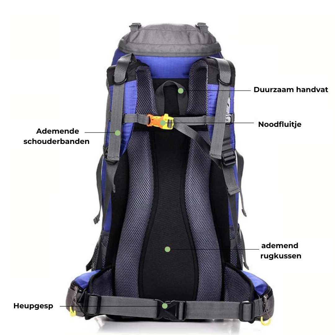 Waterproof 50L Outdoor Hiking Backpack – Durable, Spacious, and Weather-Resistant