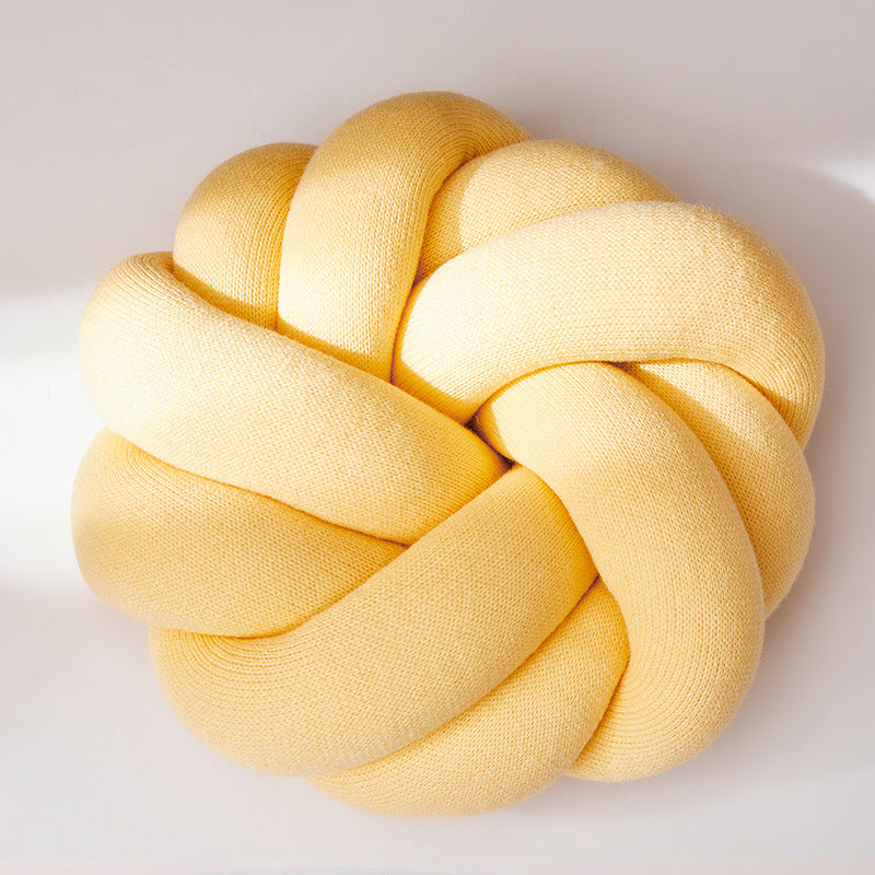 SnugKnot Cotton Knot Pillow – Handmade Decorative Throw Cushion for Sofa, Bed & Nursery