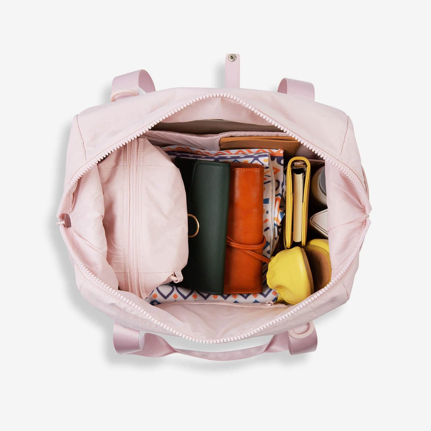 Pink Waterproof Gym & Travel Duffel Bag with Yoga Mat Holder – Shoe Compartment & Anti-Theft Zipper
