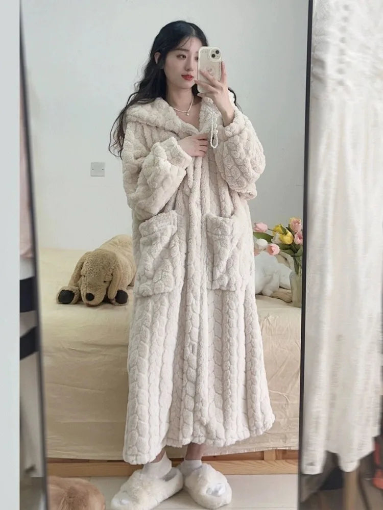 Amy Nightfall Women's Winter Robe | Soft, Cozy & Warm Loungewear