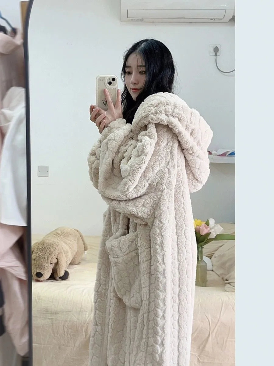 Amy Nightfall Women's Winter Robe | Soft, Cozy & Warm Loungewear