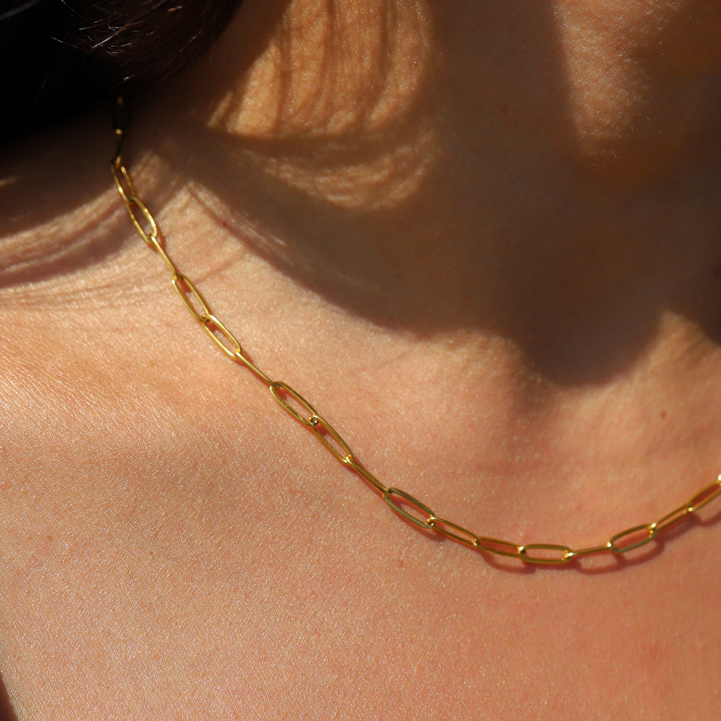 Gold Twisted Rope Chain Necklace – Durable Stainless Steel, Unisex Design, 18"