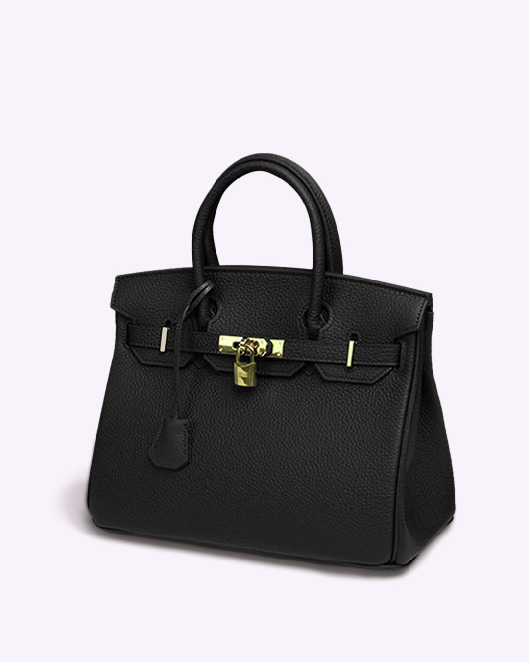 Luxury Women's Leather Shoulder Bag with Lock – Structured PU Tote for Work & Daily Use