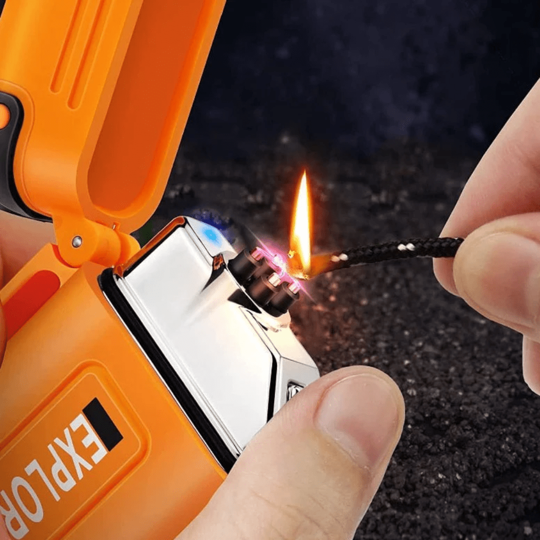 Waterproof Windproof Dual-Arc USB Rechargeable Plasma Lighter – Outdoor Survival Gear