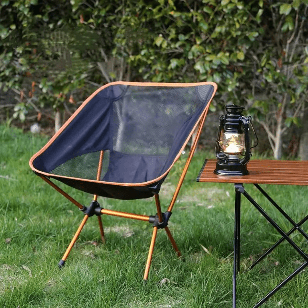 Lightweight Folding Camping Chair – Breathable Mesh, Compact Design, 120kg Capacity – Ideal for Outdoor Adventures, Festivals & Beach Days
