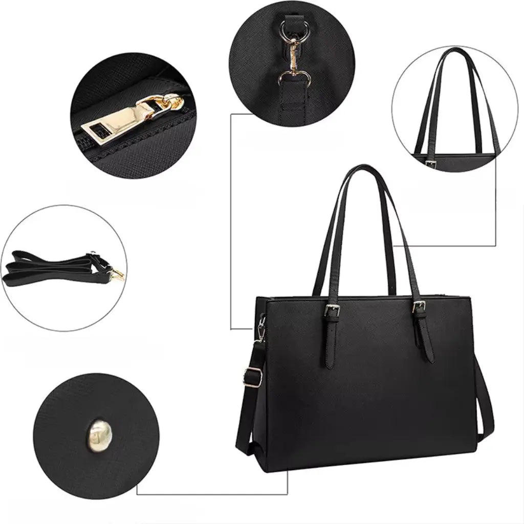 Elegant Women’s 15.6″ Laptop Bag – Chic Work Tote for Professional Women
