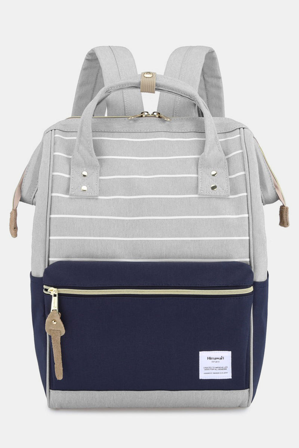 Holly Daze Waterproof Canvas Backpack – Eco-Friendly, Minimalist Japanese Design, Padded Laptop Compartment