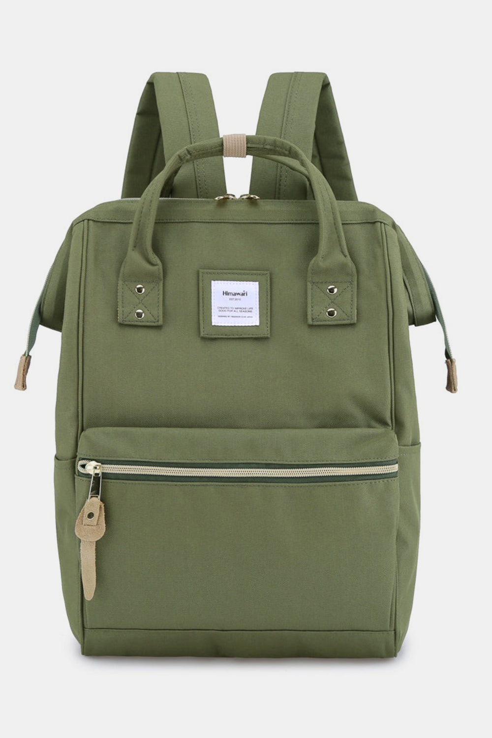 Holly Daze Waterproof Canvas Backpack – Eco-Friendly, Minimalist Japanese Design, Padded Laptop Compartment
