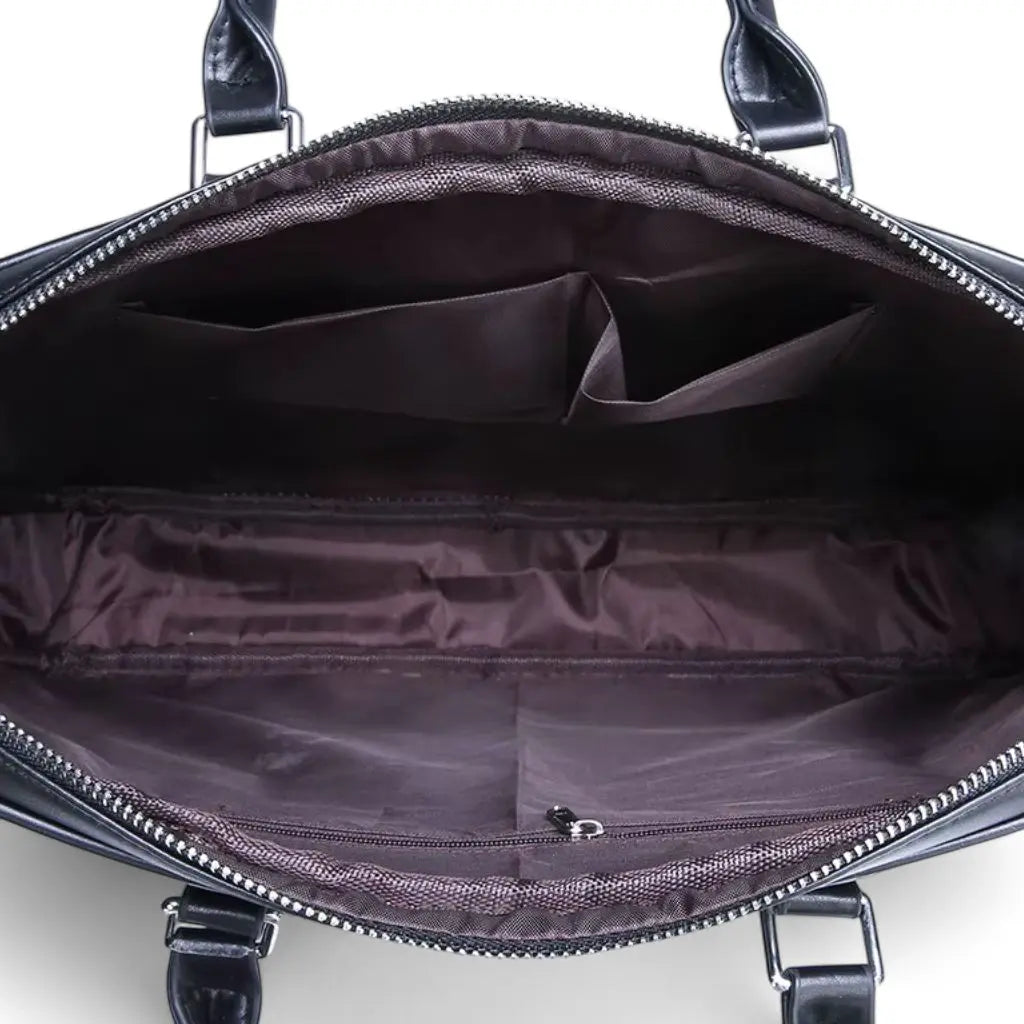 Men's 14-Inch Leather Laptop Bag – Elegant & Professional Briefcase