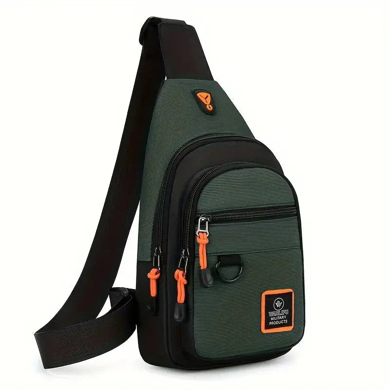Water-Resistant Compact Shoulder Bag for Men – Functional Daily Travel & Work Crossbody Messenger