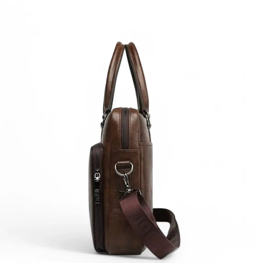Premium 14-Inch Leather Laptop Bag for Men – Timeless Elegance & Robust Protection
