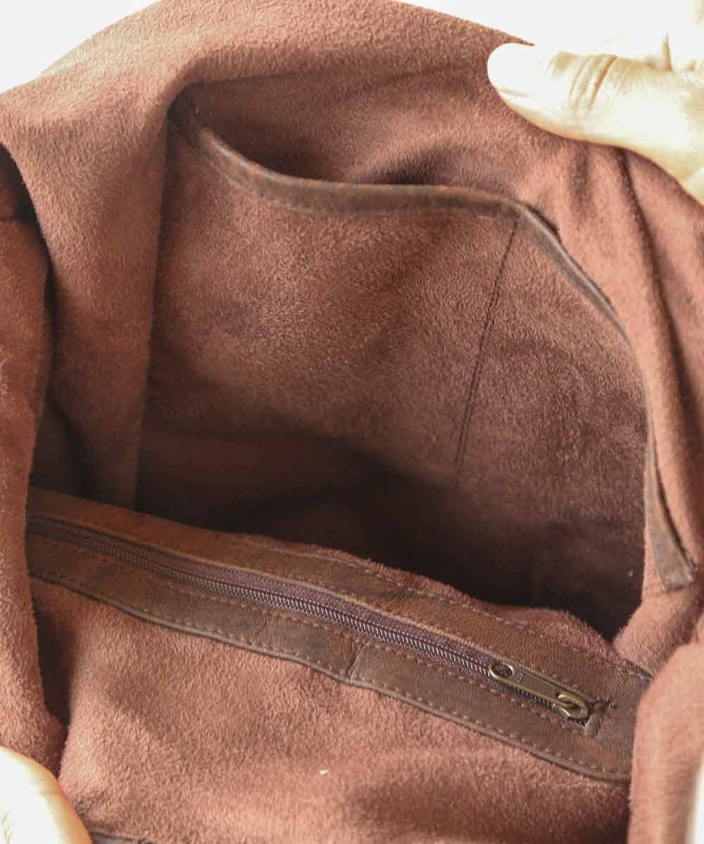 Brown Genuine Leather Shoulder Bag for Women – Spacious & Durable Everyday Handbag