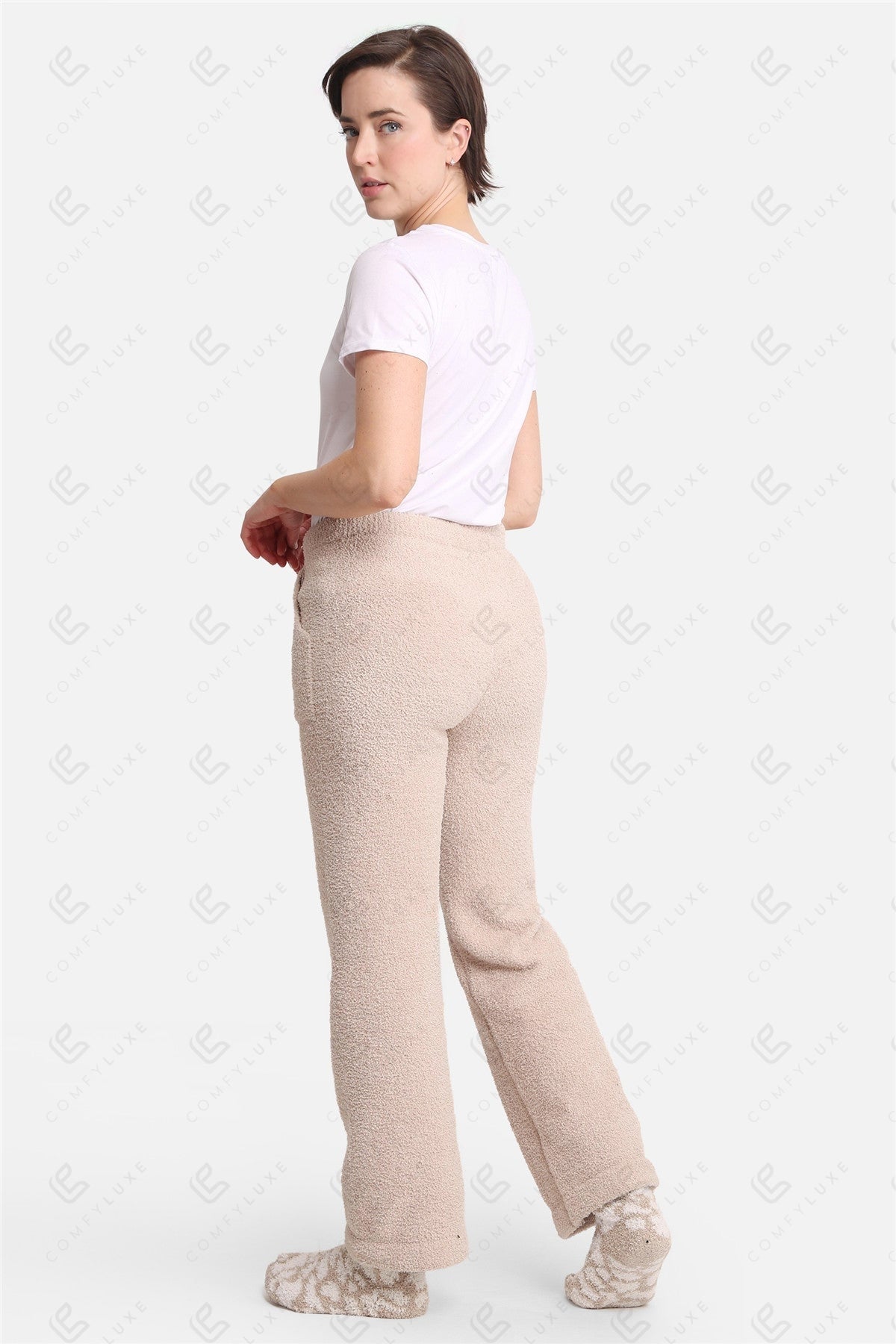 Women’s Luxe Microfiber Lounge Pants with Pockets & Drawstring – Soft Loungewear Bottoms
