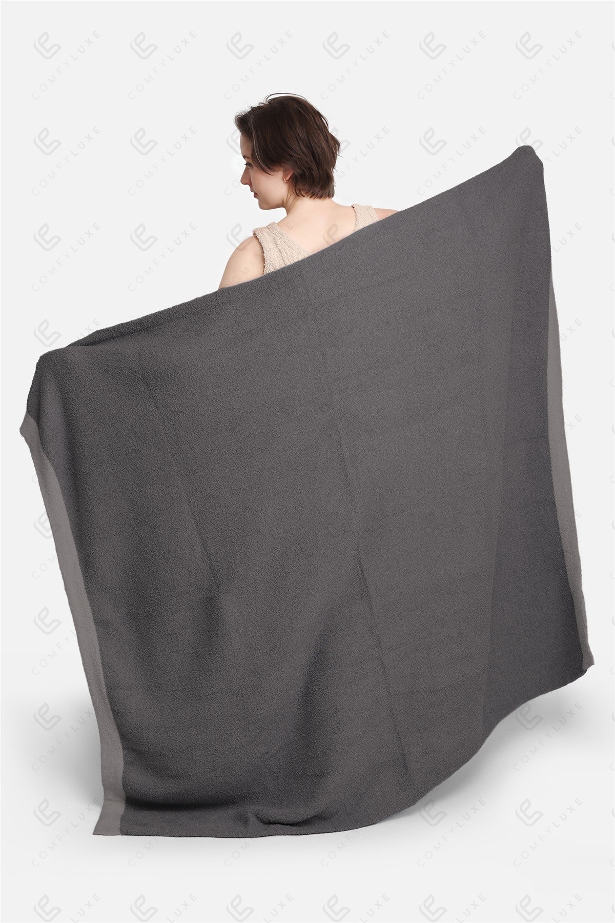 Soft Fleece Throw Blanket Plush Cozy Plaid for Couch, Bed or Living Room Decor