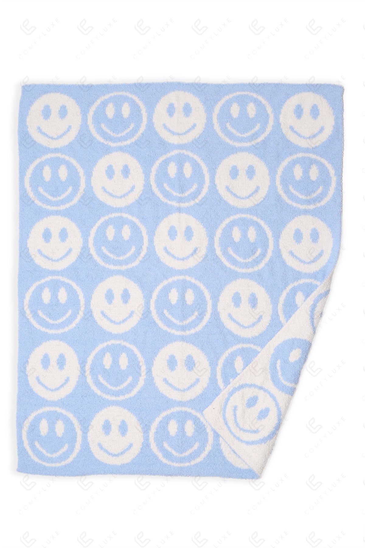 Kids Smiley Face Fleece Blanket – Ultra-Soft Microfiber Throw for Toddlers & Children Cozy & Colorful Bedding for Nursery, Playroom & Travel
