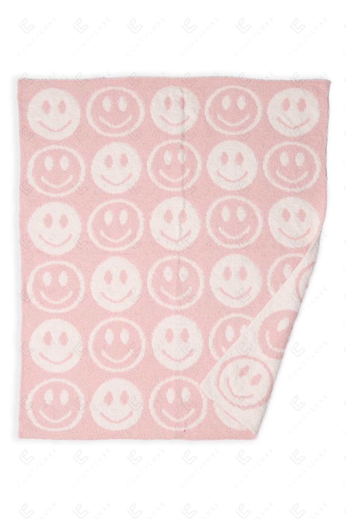 Kids Smiley Face Fleece Blanket – Ultra-Soft Microfiber Throw for Toddlers & Children Cozy & Colorful Bedding for Nursery, Playroom & Travel
