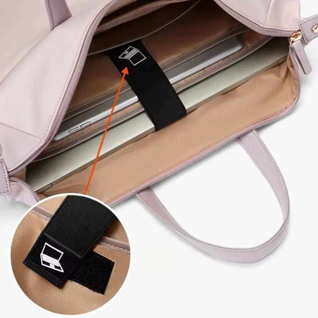 Pink 15.6-Inch Laptop Bag for Women – Stylish Protection for Work & Study