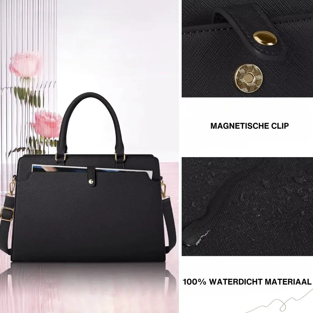 Stylish 15.6" Women's Laptop Bag – Waterproof, Professional Tote with Multiple Compartments