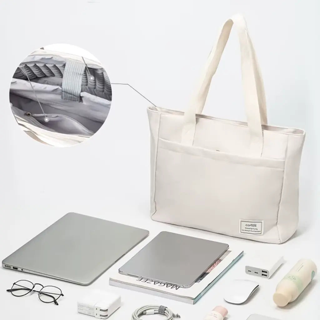 White Canvas Tote Bag – Spacious & Durable Everyday Carry Bag